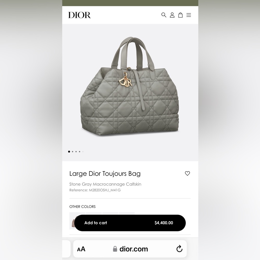 LADY DIOR Granville Cannage Satchel Bag Leather - Picture 13 of 13